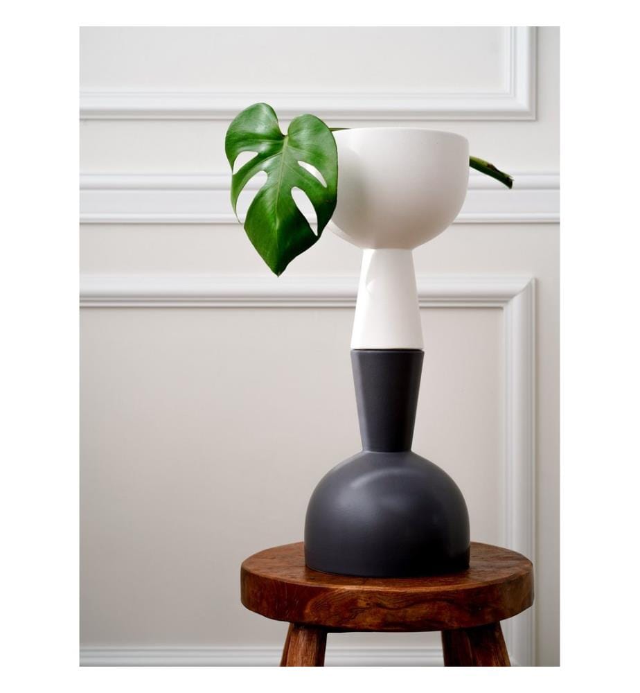 Vase, Anthrazit, 100 % KERAMIK