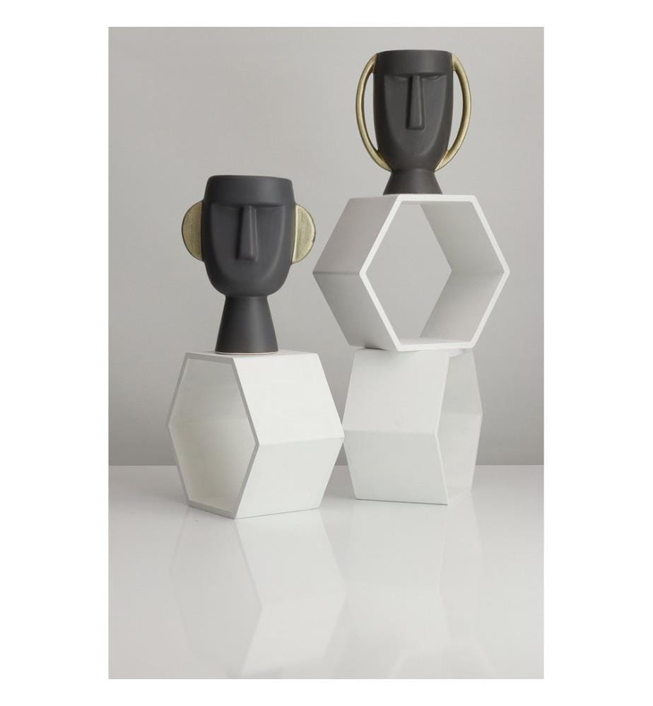 Vase, Anthrazit, 100 % KERAMIK