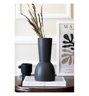 Vase, Anthrazit, 100 % KERAMIK
