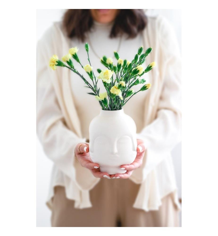 Vase, blanc, 100 % CÉRAMIQUE