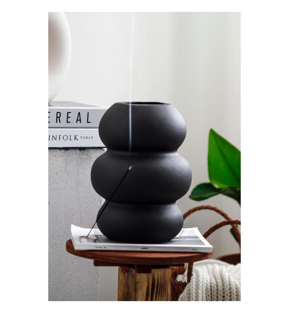 Vase, Anthrazit, 100 % KERAMIK