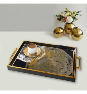 Tablett, mehrfarbig, 100 % GLAS
