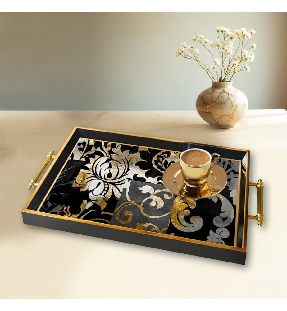 Tablett, mehrfarbig, 100 % GLAS
