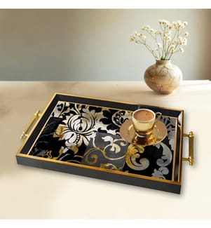 Tablett, mehrfarbig, 100 % GLAS