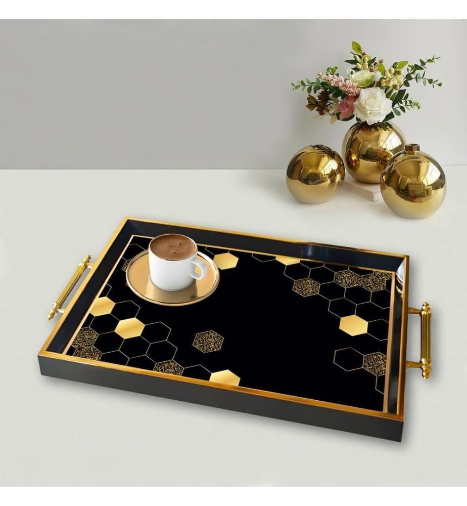 Tablett, mehrfarbig, 100 % GLAS