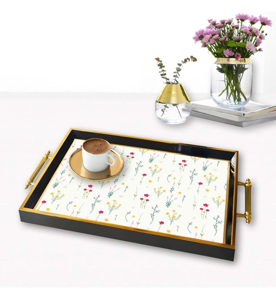 Tablett, mehrfarbig, 100 % GLAS