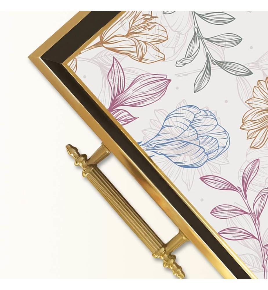 Tablett, mehrfarbig, 100 % GLAS