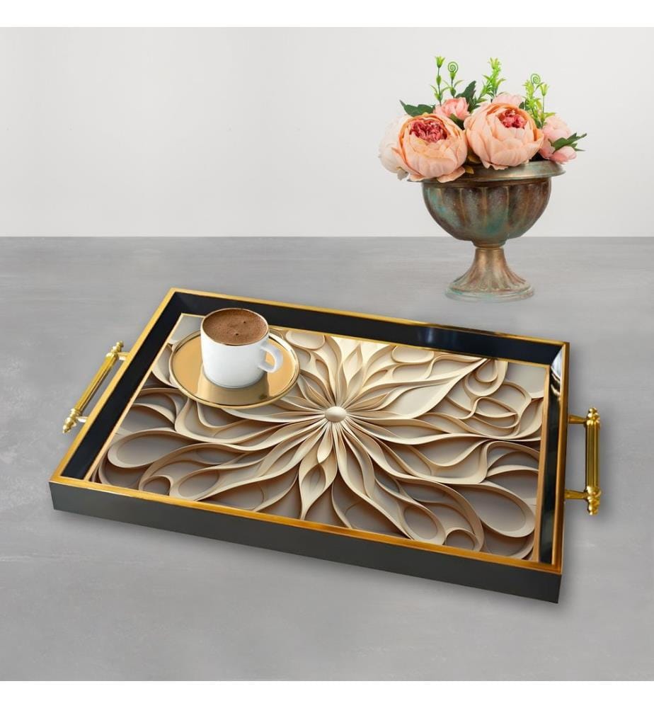 Tablett, mehrfarbig, 100 % GLAS