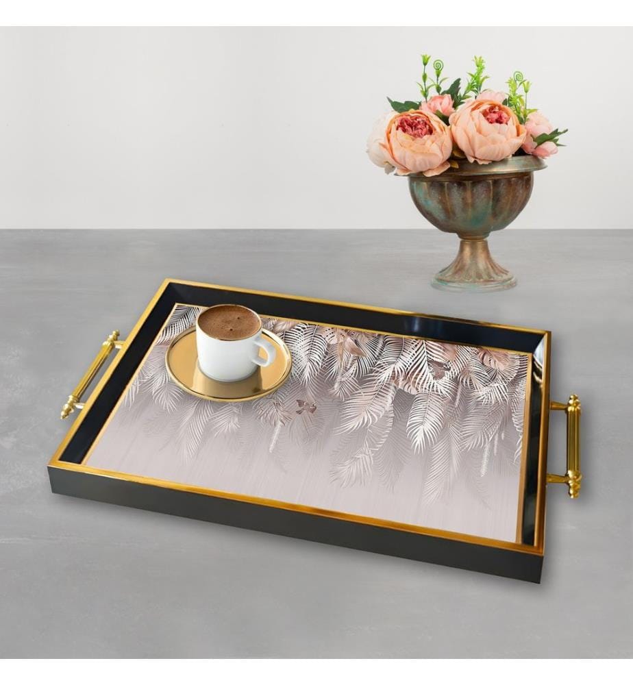 Tablett, mehrfarbig, 100 % GLAS