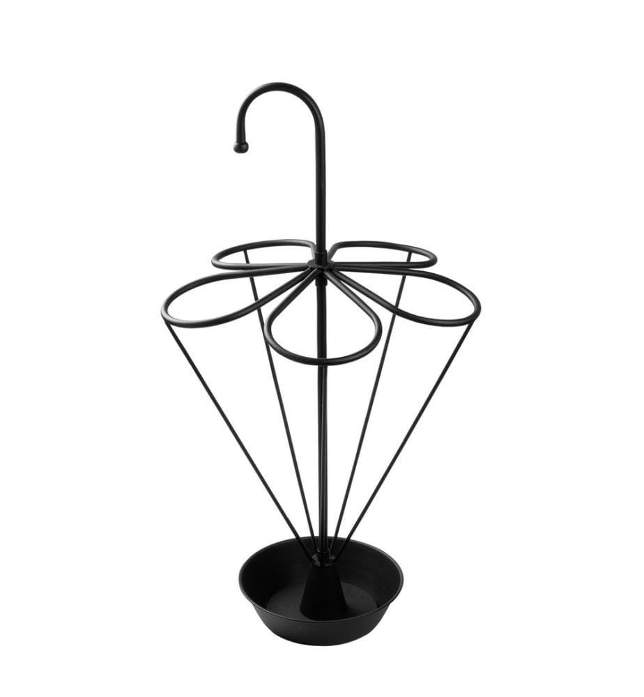 Porte-parapluies, noir, 100 % MÉTAL