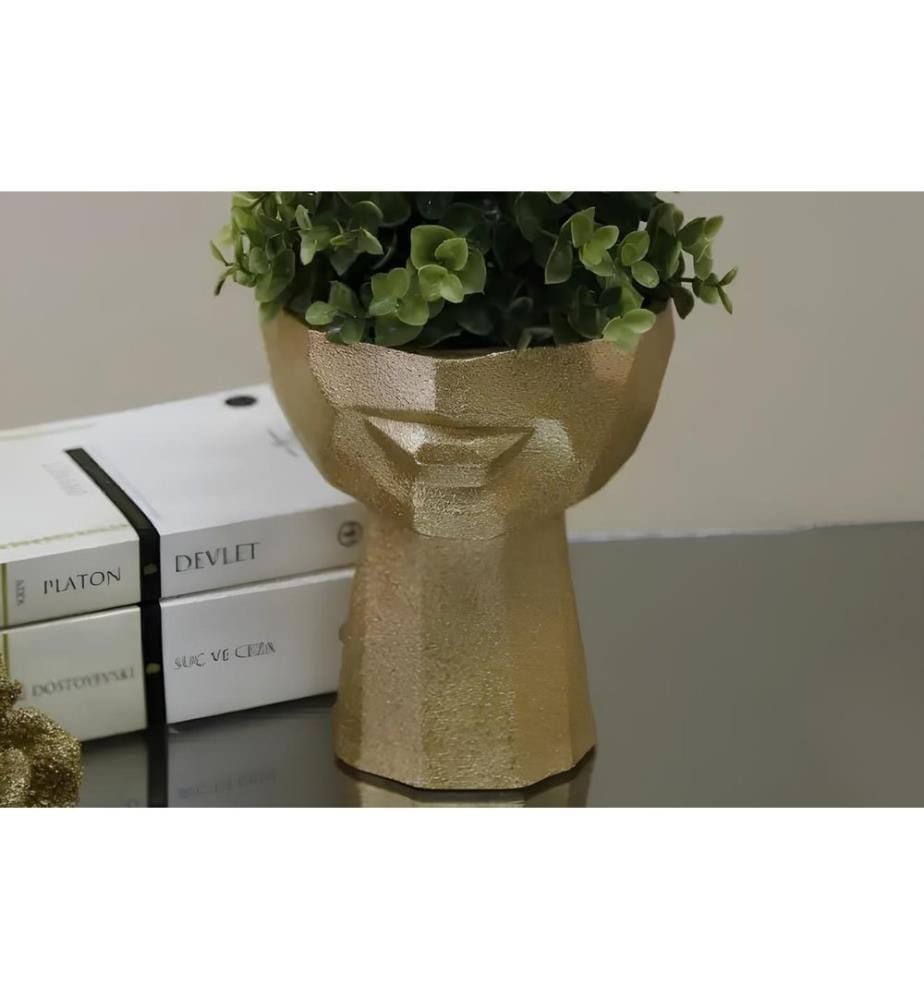 Dekotopf, Gold, 100 % POLYESTER