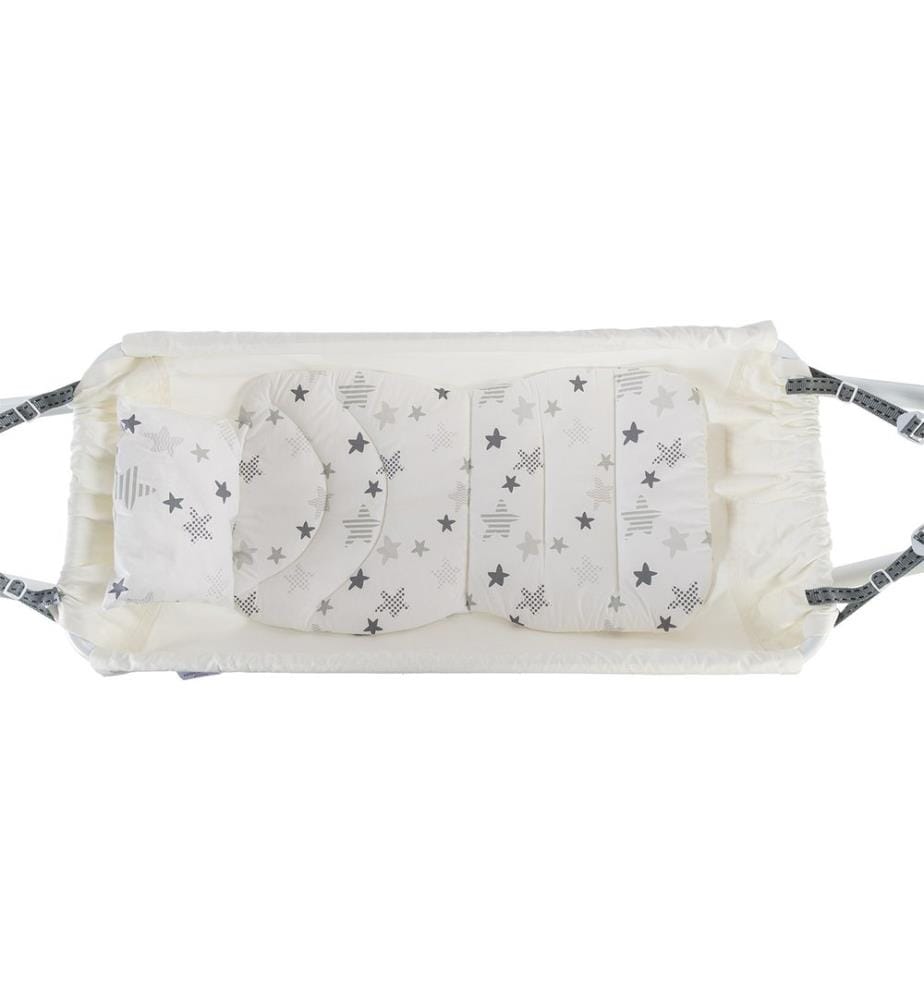 Hamac pour bébé, écru, 100 % MÉTAL, tissu : 100 % COTON