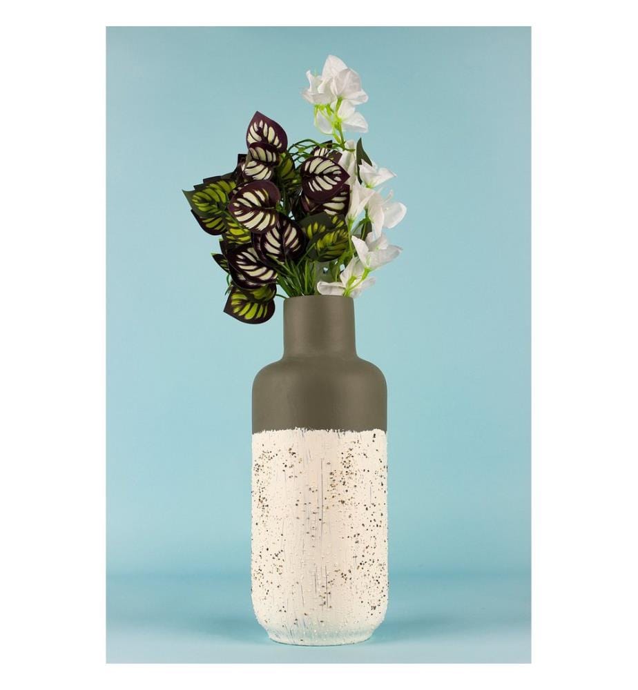 Decorative Pot, White, CERAMIC BODY