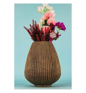 Pot décoratif, marron, CORPS EN CÉRAMIQUE