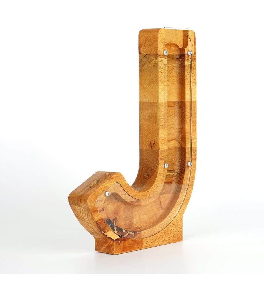 Decorative Penny Bank, Brown, White, Frame: 100% Wooden, Front Side: 100% Plexiglass (Thickness: 2 Mm)