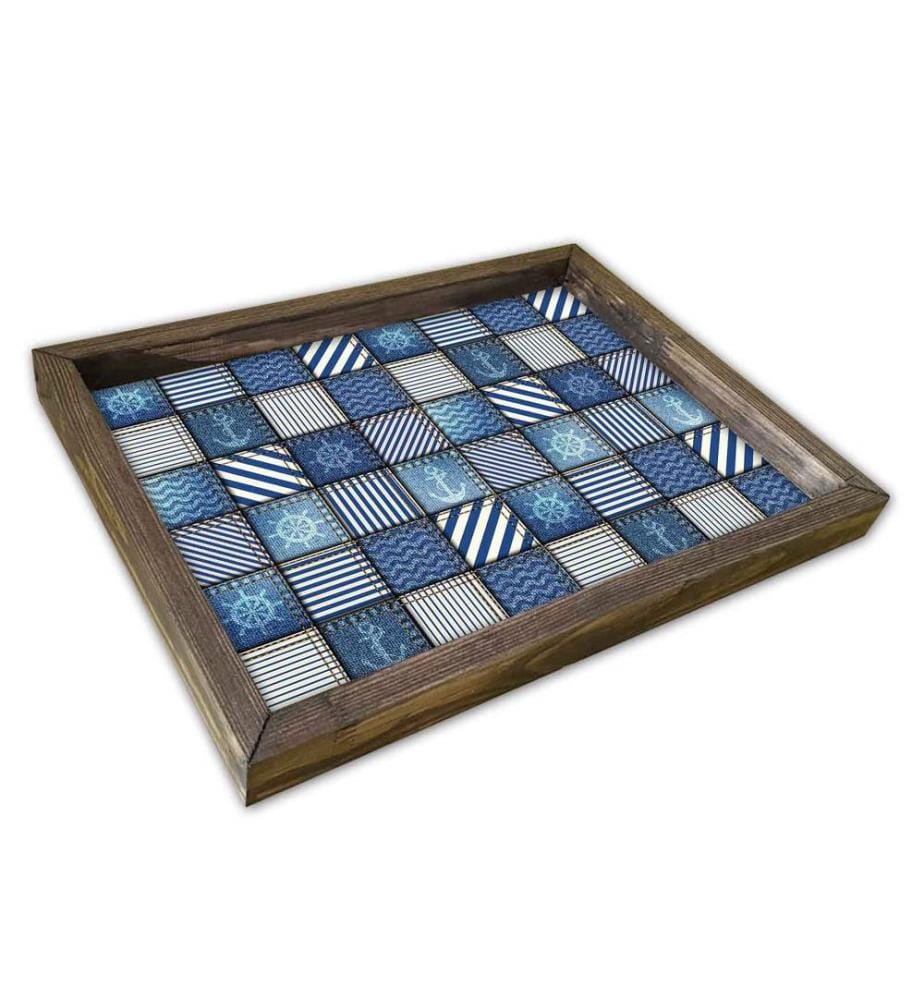 Tablett, mehrfarbig, Bemalung: 100 % MDF