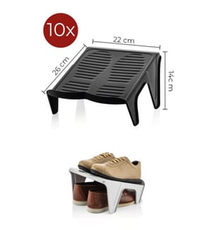 Schuhrampe-Set, 10-teilig, schwarz, 100 % KUNSTSTOFF