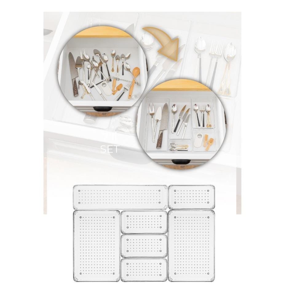Drawer Organizer, Transparent, 100% PLASTIC