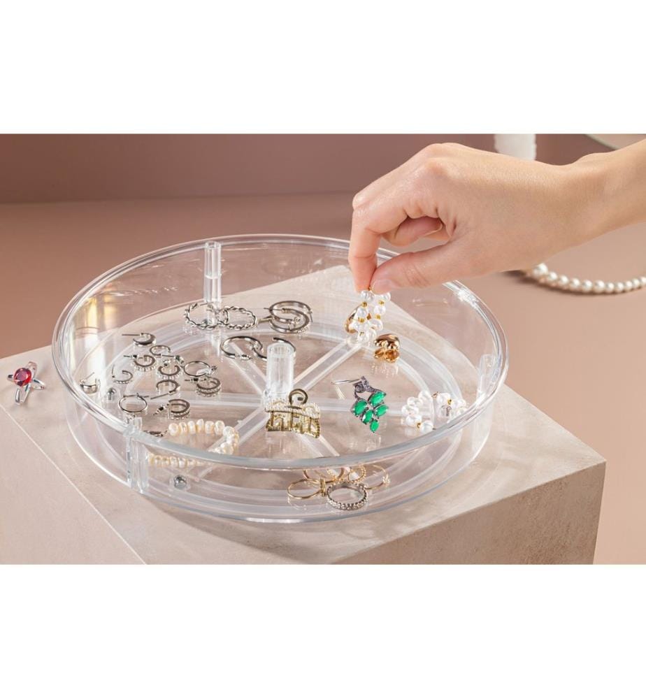 Organizzatore per trucchi, trasparente, 100% plastica