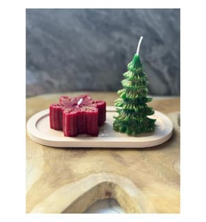 Set de bougies, 3 pièces, rouge, vert, 100% CONCRETE
