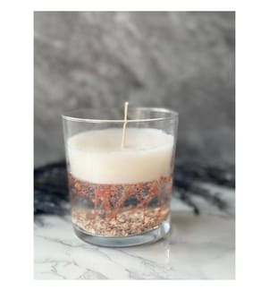 Kerze, Weiss, 100% Glas