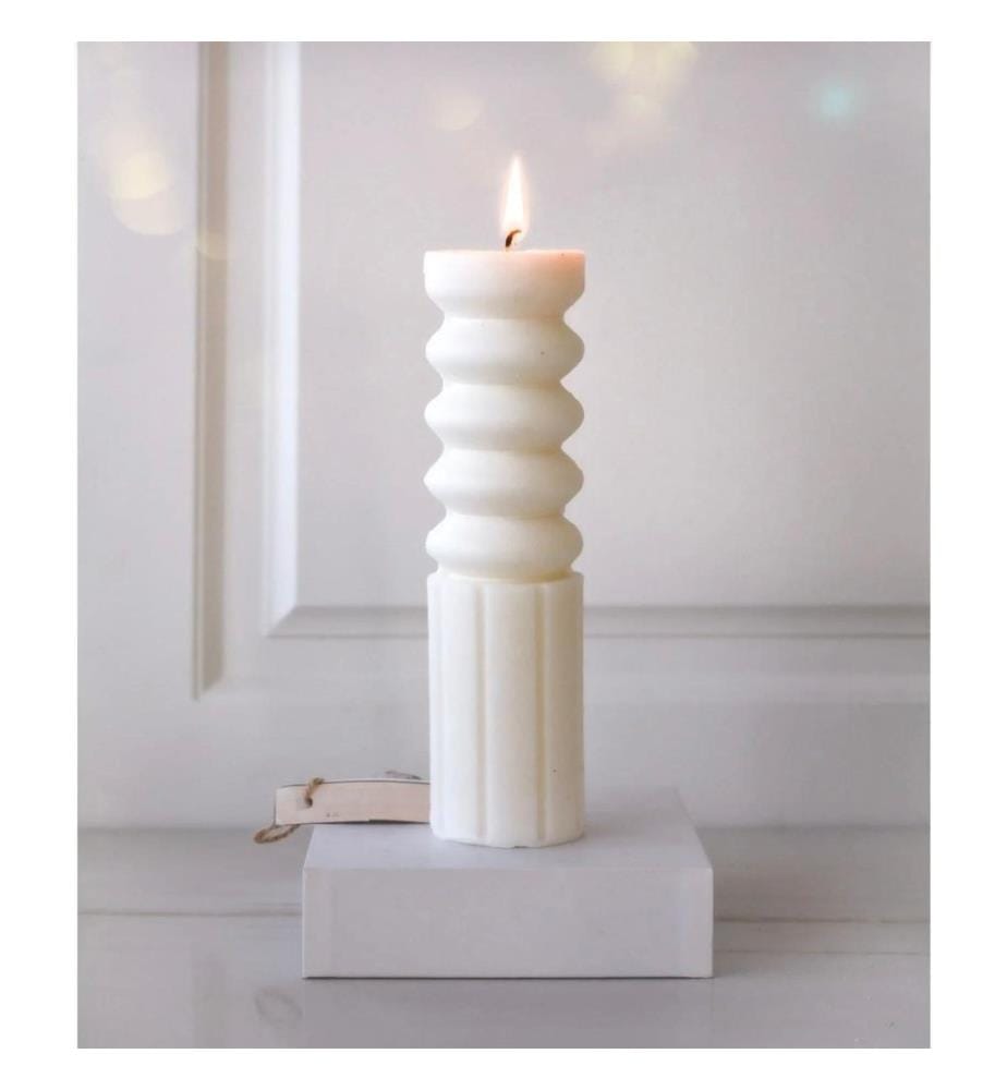 Bougie, blanche, 100% SOYA WAX