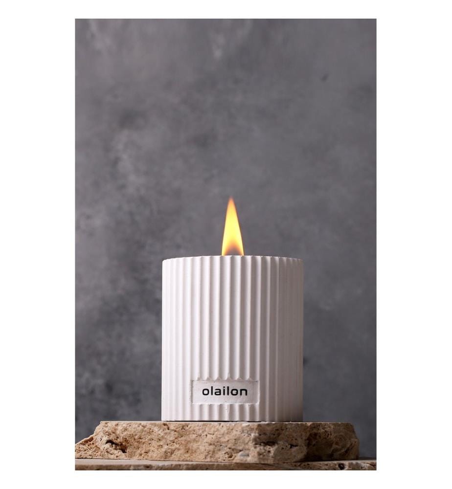 Bougie, Blanche, 100% CONCRETE