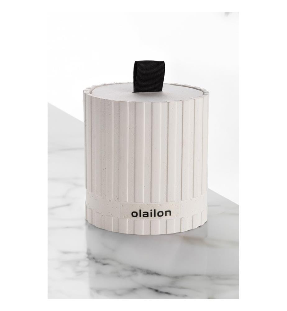 Bougie, blanche, CONCRETE / RIBBON