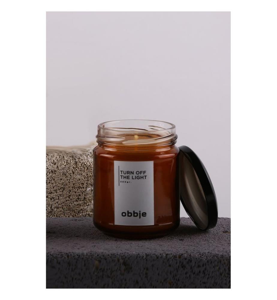 Bougie, Ambre, 100% VERRE
