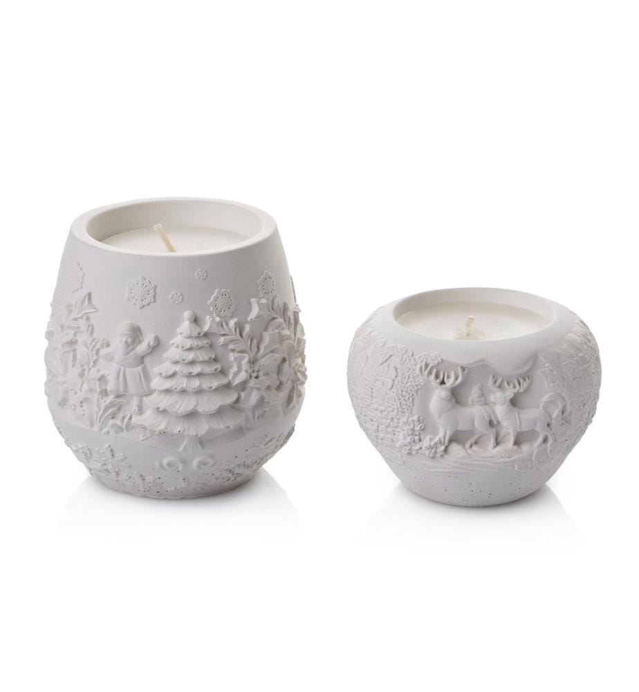 Set de bougies, 2 pièces, blanc, 100% PARAFFINE (5% huileux)