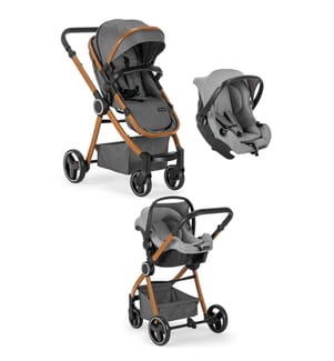 Poussette, gris, aluminium, tissu coton