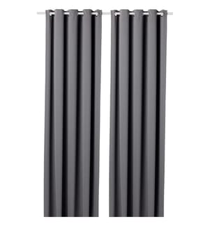 Vorhang, 2-teilig, Anthrazit, 100 % Polyester
