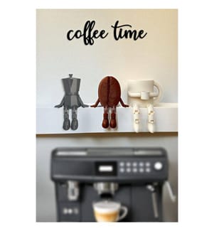 Schmuckset, 3-teilig, Creme, Grau, Braun, 100 % Biokunststoff