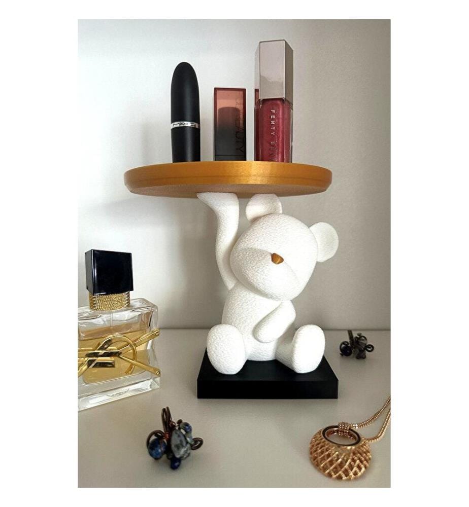 Collier, blanc, or, 100% BIOPLASTIQUE