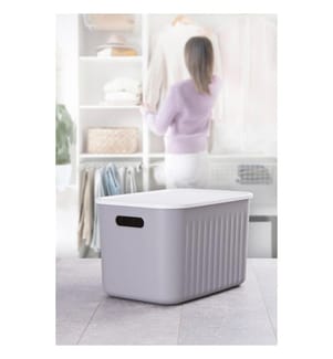 Dekorative Box, 100 % Kunststoff, Grau