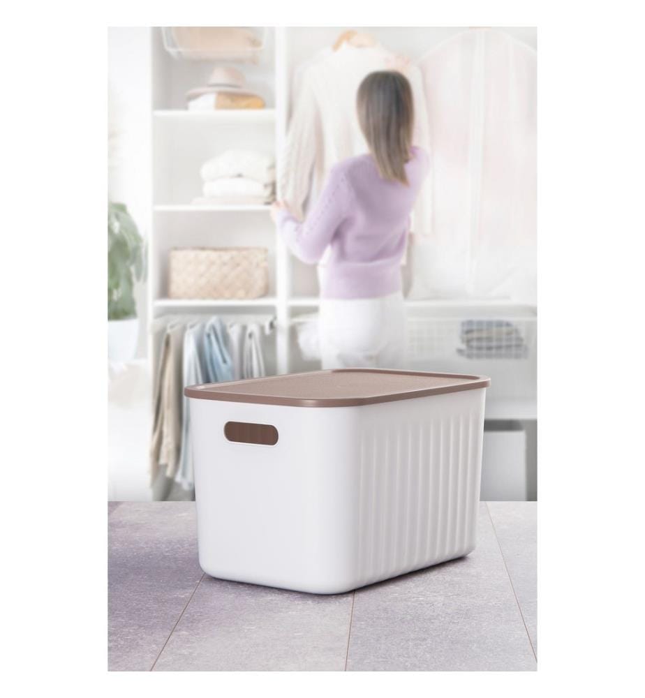 Dekorative Box, 100 % Kunststoff, Weiss