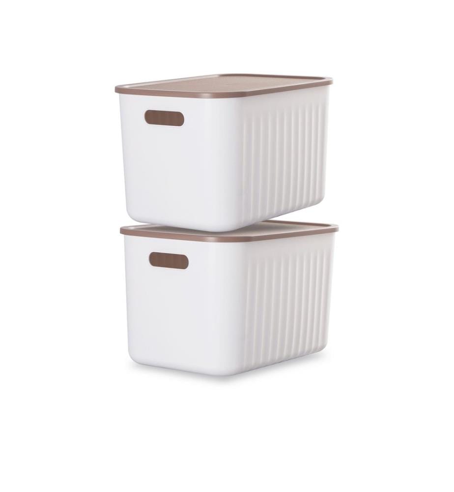 Dekorative Box, 100 % Kunststoff, Weiss
