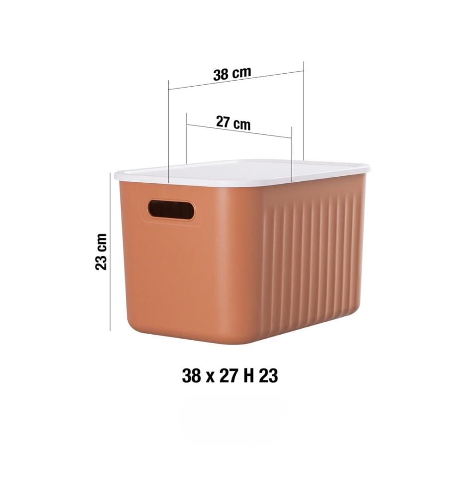 Dekorative Box, 100 % Kunststoff, Fliesenrot