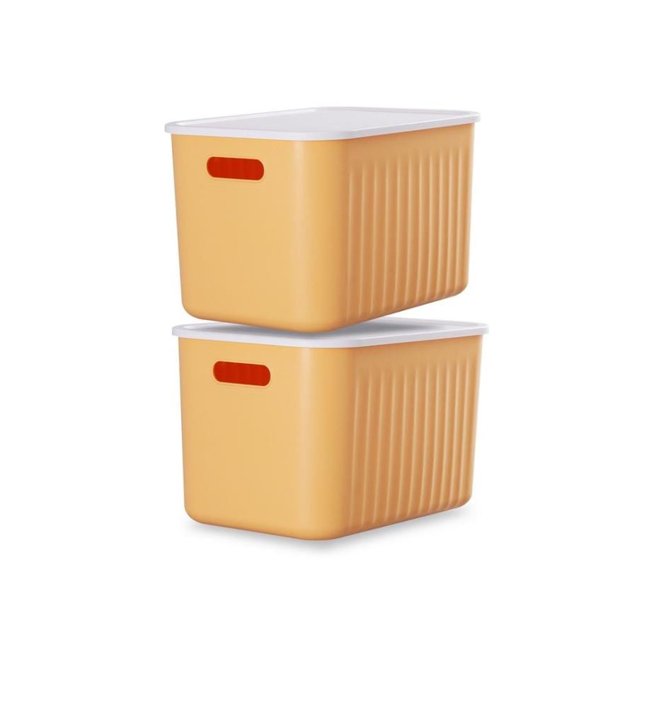 Dekorative Box, 100 % Kunststoff, Gelb