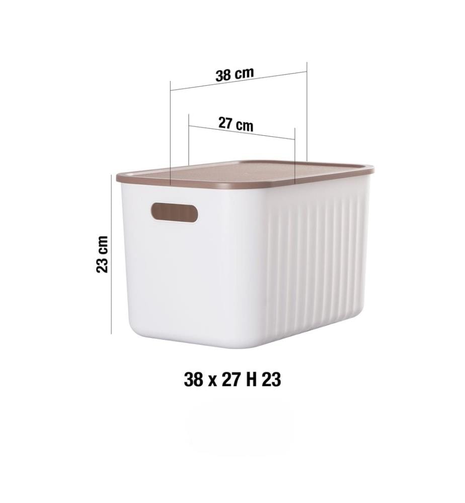 Dekoratives Boxenset, 2-teilig, 100 % Kunststoff, Weiss