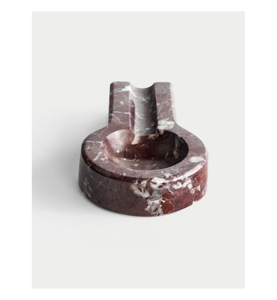 Aschenbecher, 100 % ROSSO LEVANTO MARMOR, Burgunderrot