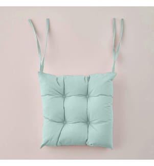 Stuhlkissen, 100 % Baumwolle, Babyblau