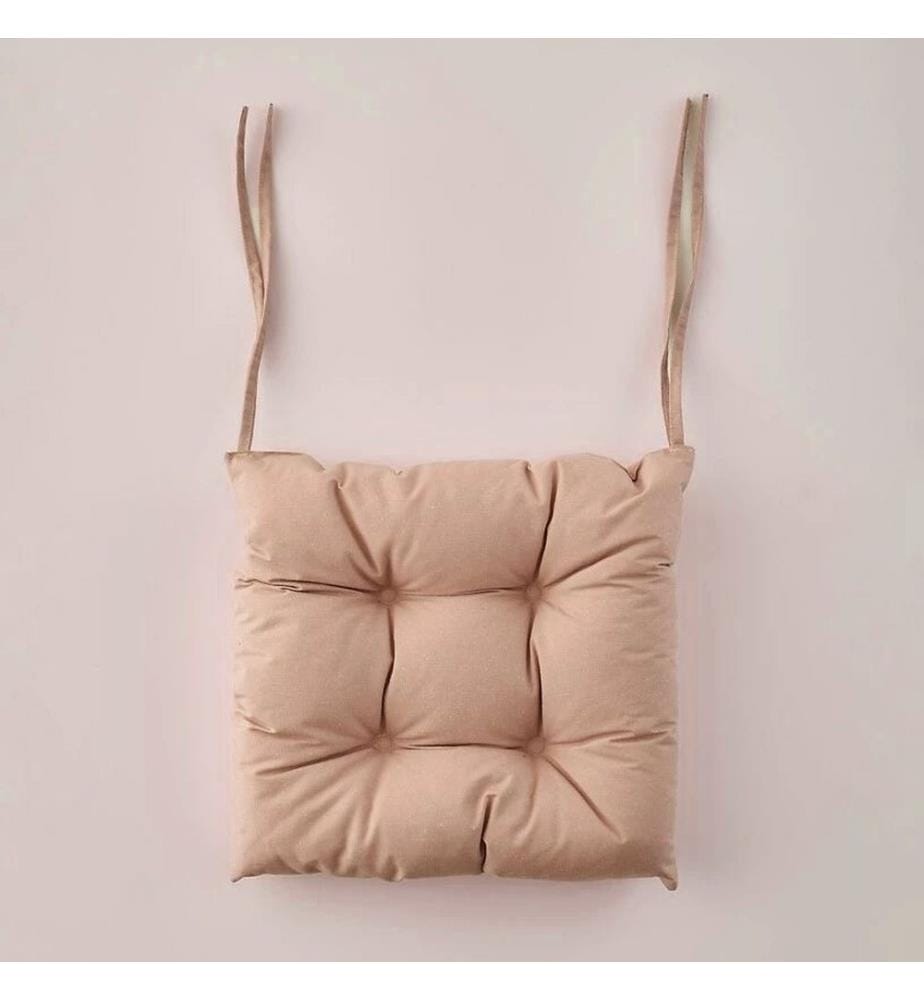 Stuhlkissen, 100 % Baumwolle, Beige