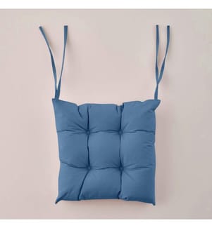 Stuhlkissen, 100 % Baumwolle, Marineblau