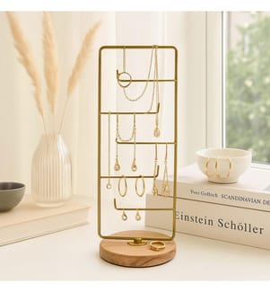 Schmuckständer-Organizer, 50 % Metall / 50 % Holz, Antiquation