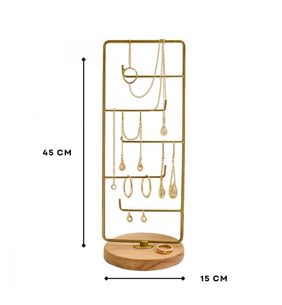 Schmuckständer-Organizer, 50 % Metall / 50 % Holz, Antiquation