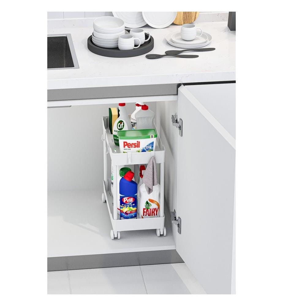 Organizer aus Kunststoff, 100 % Kunststoff, Weiss