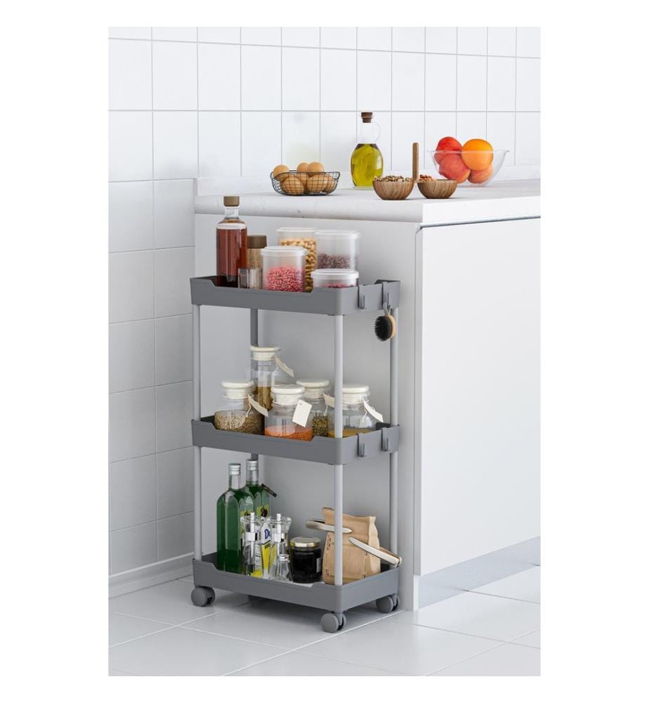 Organizer aus Kunststoff, 100 % Kunststoff, Grau