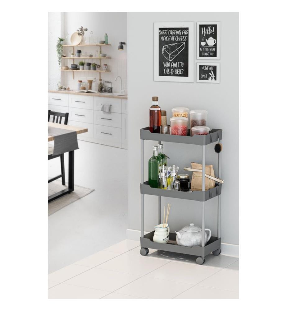 Organizer aus Kunststoff, 100 % Kunststoff, Grau