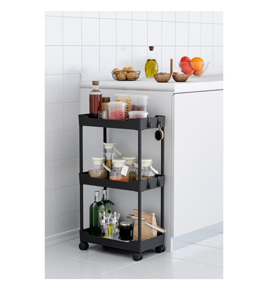 Organizer aus Kunststoff, 100 % Kunststoff, Schwarz